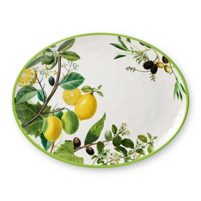 Certified International 2pc Limone Melamine Platter Set 5 Certified International 2pc Limone Melamine Platter Set - Image 3