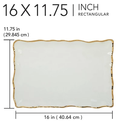Certified International Regency Rectangular Serving Platter Gold 6 Certified International Regency Rectangular Serving Platter Gold - Image 4