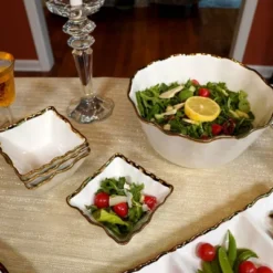 Certified International Set Of 4 14oz Regency Square Snack Bowls Gold 9 Certified International Set Of 4 14oz Regency Square Snack Bowls Gold -Certified International GUEST 16e11e3c 8d65 42e2 931e 142b2e31f7d0