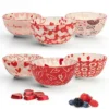 Certified International Set Of 6 Valentine's Day Dining Bowls Red/White -Certified International GUEST 18a73d0a a2e1 4ec1 af74 8df61755a1b7