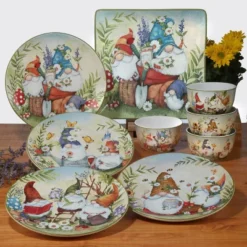 Set Of 4 Garden Gnomes Assorted Ice Cream Bowls - Certified International -Certified International GUEST 1964892d b1a6 45de a516 79b603b2fe09