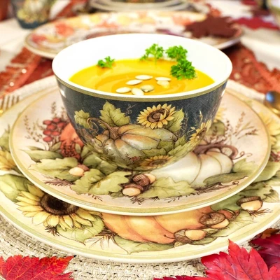 Certified International Set Of 4 24oz Autumn Breeze Ice Cream Bowls 5 Certified International Set Of 4 24oz Autumn Breeze Ice Cream Bowls - Image 3