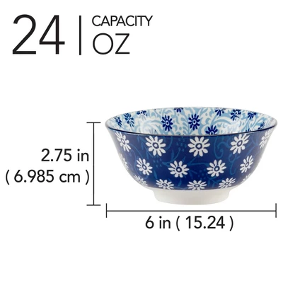 Certified International Set Of 6 30oz Carnival All Purpose Bowls Blue 10 Certified International Set Of 6 30oz Carnival All Purpose Bowls Blue - Image 8