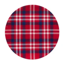 12pc Patriotic Plaid Melamine Dinnerware Set - Certified International