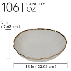 Certified International 106oz Regency Serving Bowl Gold -Certified International GUEST 1ddec593 443a 4520 8802 9106da22ebc2