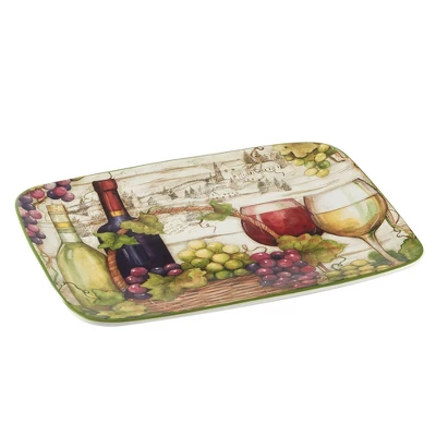 14" X 10" Meadow Brook Vineyard Rectangular Serving Platter - Certified International 3 14" X 10" Meadow Brook Vineyard Rectangular Serving Platter - Certified International