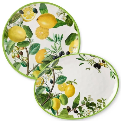 Certified International 2pc Limone Melamine Platter Set 7 Certified International 2pc Limone Melamine Platter Set - Image 5