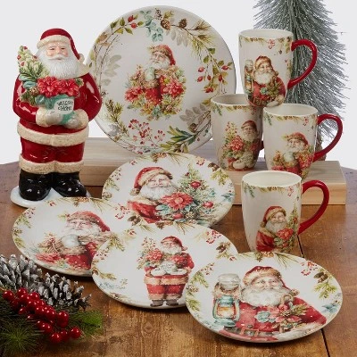 11" 4pk Earthenware Christmas Story Dinner Plates - Certified International 3 11" 4pk Earthenware Christmas Story Dinner Plates - Certified International - Image 2