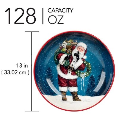 Certified International 128oz Santa's Secret Serving/Pasta Bowl 4 Certified International 128oz Santa's Secret Serving/Pasta Bowl - Image 2