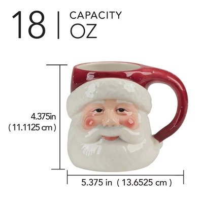 Certified International Set Of 4 18oz Santa's Secret Mugs 4 Certified International Set Of 4 18oz Santa's Secret Mugs - Image 2