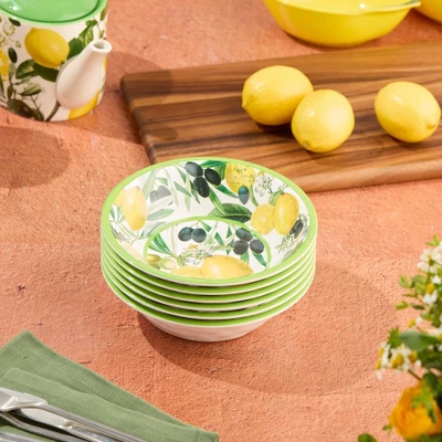 Certified International (Set Of 6) 22oz Limone Melamine All Purpose Bowls 5 Certified International (Set Of 6) 22oz Limone Melamine All Purpose Bowls - Image 3