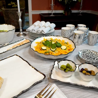 Certified International 106oz Regency Serving Bowl Silver 8 Certified International 106oz Regency Serving Bowl Silver - Image 6