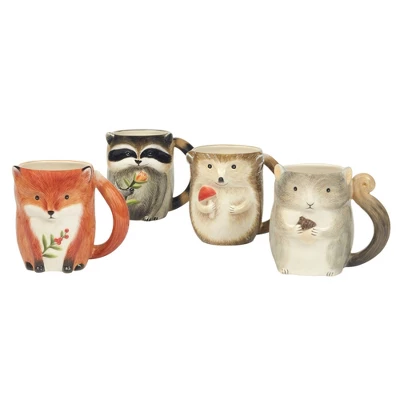 Certified International Set Of 4 16oz Woodland Critters Mugs 6 Certified International Set Of 4 16oz Woodland Critters Mugs - Image 4