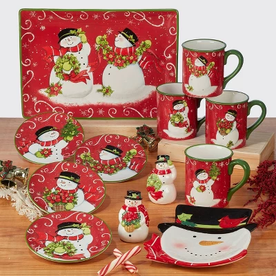 16oz 4pk Earthenware Holiday Magic Snowman Mugs - Certified International 3 16oz 4pk Earthenware Holiday Magic Snowman Mugs - Certified International