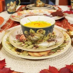 Certified International Set Of 4 Autumn Breeze Dinner Plates -Certified International GUEST 44afde04 d896 41d2 8447 48efd7d6419b