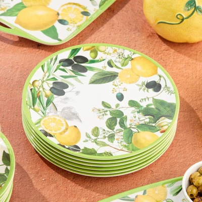 Certified International (Set Of 6) 11" Limone Melamine Dinner Plates 3 Certified International (Set Of 6) 11" Limone Melamine Dinner Plates