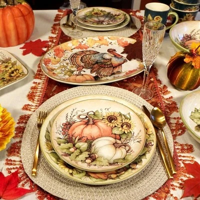 Certified International Set Of 4 Autumn Breeze Salad Plates 6 Certified International Set Of 4 Autumn Breeze Salad Plates - Image 4