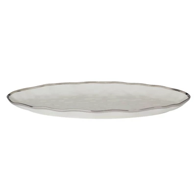 Certified International Regency Oval Fish Serving Platter Silver 4 Certified International Regency Oval Fish Serving Platter Silver - Image 2