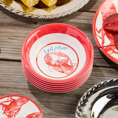 Certified International (Set Of 6) 22oz Beach House Lobster Melamine All Purpose Bowls 3 Certified International (Set Of 6) 22oz Beach House Lobster Melamine All Purpose Bowls