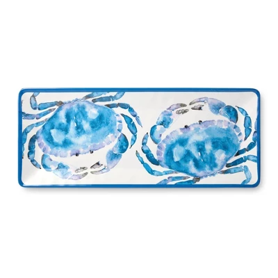 Certified International 2pc Beach House Crab Melamine Platter Set 5 Certified International 2pc Beach House Crab Melamine Platter Set - Image 3