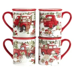 16pc Red Truck Snowman Dinnerware Set - Certified International -Certified International GUEST 71ae01be 095c 487d bf6d b0d90b80a01d
