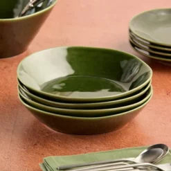 Certified International (Set Of 4) 40oz Soup Bowls Verde