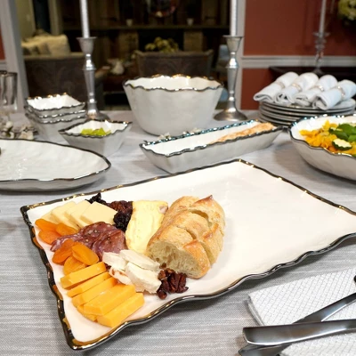 Certified International Regency Rectangular Serving Platter Silver 8 Certified International Regency Rectangular Serving Platter Silver - Image 6