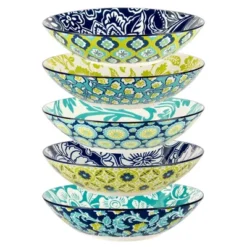 Certified International Set Of 6 40oz Tapestry Soup/Pasta Bowls
