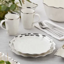 Certified International (Set Of 4) 9" Salad Plates Regency Silver