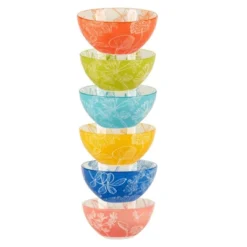 Certified International Set Of 6 Botanical All Purpose Bowls