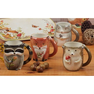 Certified International Set Of 4 16oz Woodland Critters Mugs 3 Certified International Set Of 4 16oz Woodland Critters Mugs