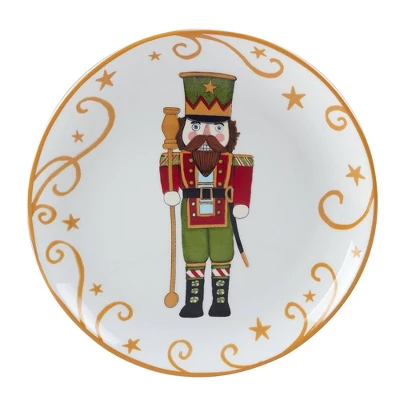 Certified International 9" Earthenware Holiday Magic Nutcracker Dessert Plates: Christmas Dinnerware, Service For 4 4 Certified International 9" Earthenware Holiday Magic Nutcracker Dessert Plates: Christmas Dinnerware, Service For 4 - Image 2