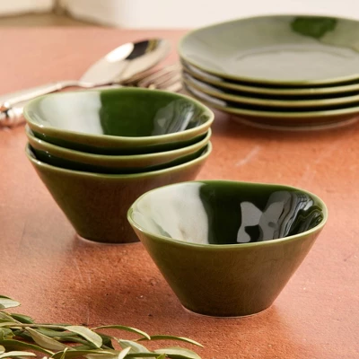 Certified International (Set Of 4) 22oz Ice Cream Bowls Verde 3 Certified International (Set Of 4) 22oz Ice Cream Bowls Verde