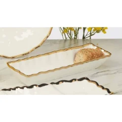 Certified International Regency Cracker Tray Gold