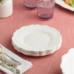 Certified International (Set Of 4) 9" Isabella Cream Crackle Melamine Salad Plates -Certified International GUEST aa4cfb3b 4245 4774 bd0d 3855214166de