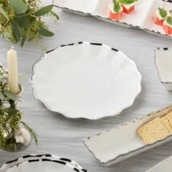 Certified International (Set Of 4) 11" Dinner Plates Regency Silver -Certified International GUEST ab8f8354 66a6 4bd6 bc03 eeab221a1c28