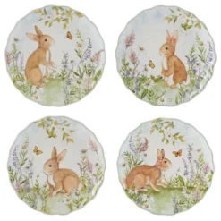 Certified International (Set Of 4) 9" Easter Meadow Dessert Plates -Certified International GUEST ae2f68ba 52b0 4806 b746 ec4532ddfd66