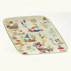 14" X 10" Garden Gnomes Rectangular Serving Platter - Certified International