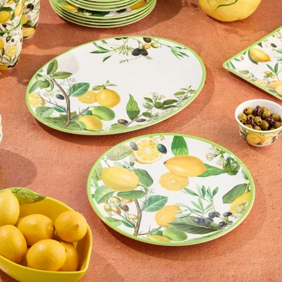Certified International 2pc Limone Melamine Platter Set 6 Certified International 2pc Limone Melamine Platter Set - Image 4