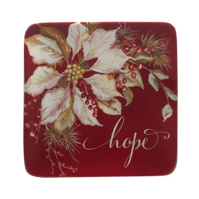 Certified International Set Of 4 Winters Joy Assorted Canape Plates 4 Certified International Set Of 4 Winters Joy Assorted Canape Plates - Image 2