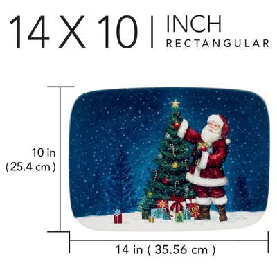 Certified International Santa's Secret Rectangular Serving Platter 4 Certified International Santa's Secret Rectangular Serving Platter - Image 2