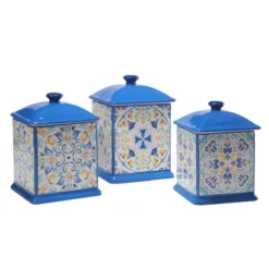 3pc Lemonade Square Canister Storage Set - Certified International