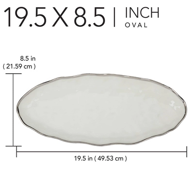 Certified International Regency Oval Fish Serving Platter Silver 6 Certified International Regency Oval Fish Serving Platter Silver - Image 4