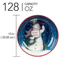 Certified International 128oz Snowman Greetings Serving/Pasta Bowl -Certified International GUEST cfc0de39 af9c 4b03 ad19 41fef6a0aeab