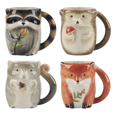 Certified International Set Of 4 16oz Woodland Critters Mugs 4 Certified International Set Of 4 16oz Woodland Critters Mugs - Image 2