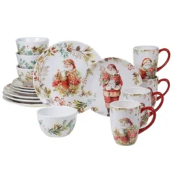 11" 4pk Earthenware Christmas Story Dinner Plates - Certified International