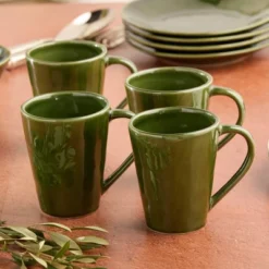Certified International (Set Of 4) 18oz Mugs Verde