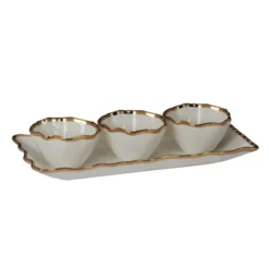 Certified International 4pc Regency Tray And Condiment Bowls Gold -Certified International GUEST eab5d978 4c9c 4b61 b6fe 109f244bd564