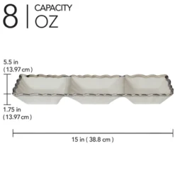 Certified International Regency 3 Section Tray Silver -Certified International GUEST ee9d00d9 12ec 42fc 9e9a c56ed59c6b44