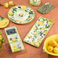 Certified International 3pc Limone Melamine Hostess Set -Certified International GUEST f0d0065b ed61 4a27 9c4d cfc16dfdfadc